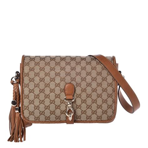 GUCCI Monogram Medium Marrakech Flap Messenger Bag .